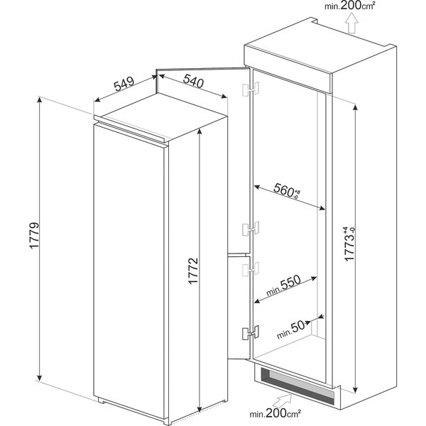 S8L1743E Kjøleskap