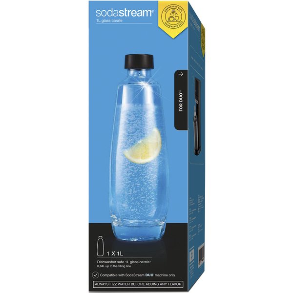 schieten Gecomprimeerd Anoniem DUO glasflaske, 1 liter fra SodaStream » Hurtig Levering