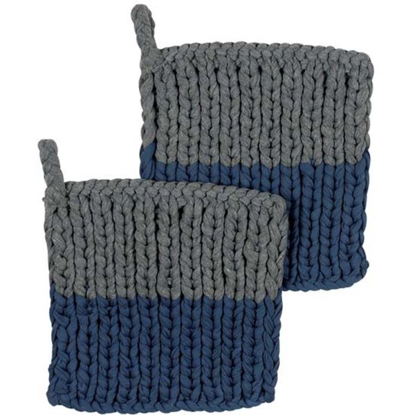 Grytlapp 2-pack Knitted Grå