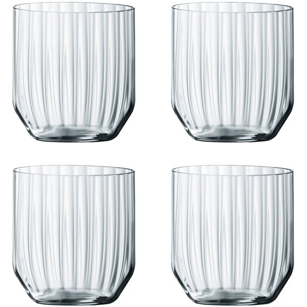 Linear Whisky Tumbler glass 4-pakning