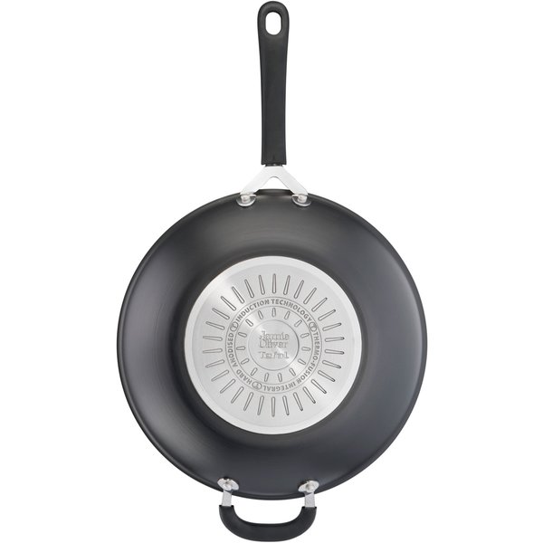 segura Tefal Jamie Oliver Cook's Classic E30688 apta para inducción mango de silicona remachado Sartén wok de 30 cm horno y acero inoxidable revestimiento antiadherente señal térmica 