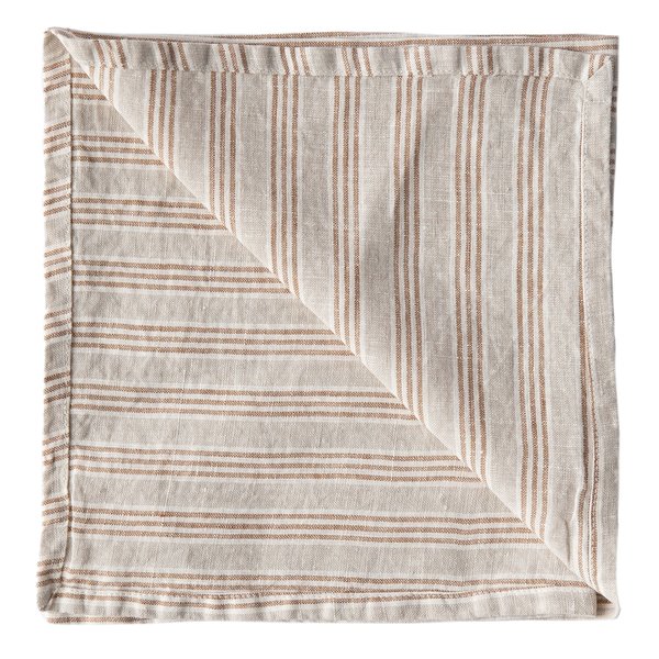 Serviett 45x45 cm, hazelnut stripe