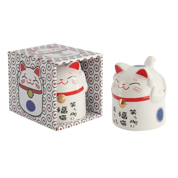 Kawaii Lucky Cat krus, 35 cl, blue