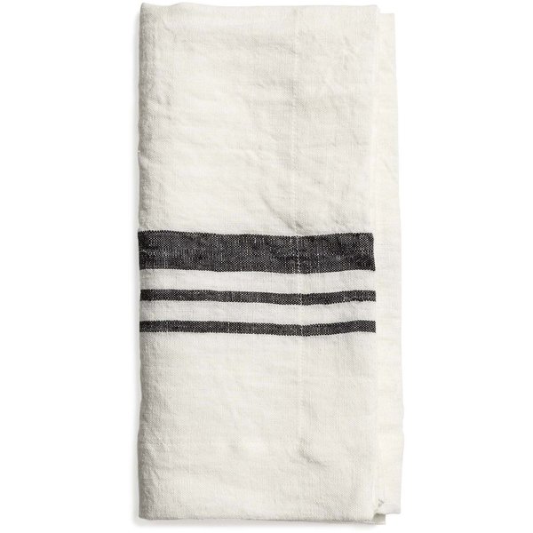 Servett LITTLEWOOD i linné´, stripe, Off White, 4-pack