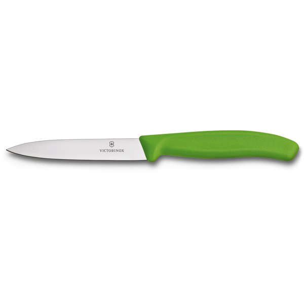Grönsaks- & Skalkniv Spetsig 10 cm Nylonhandtag Grön