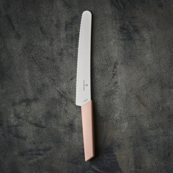Swiss Modern brödkniv 22 cm, aprikos