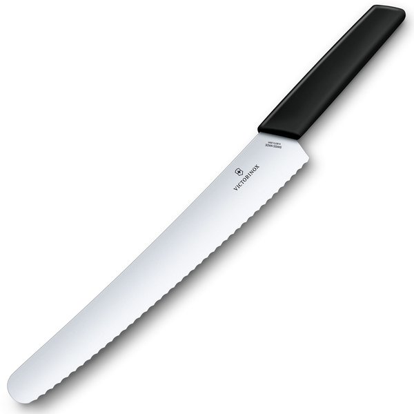 Swiss Modern brödkniv 26 cm, svart