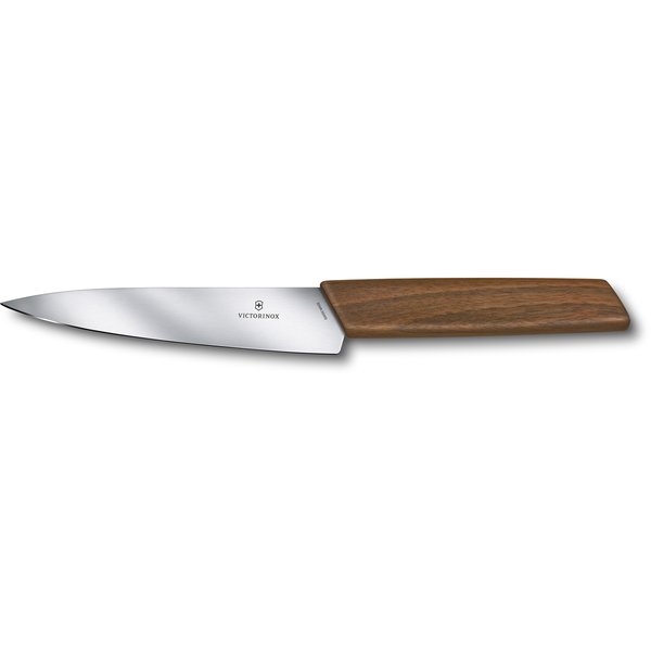 Swiss Modern Kockkniv 15 cm Walnut Wood