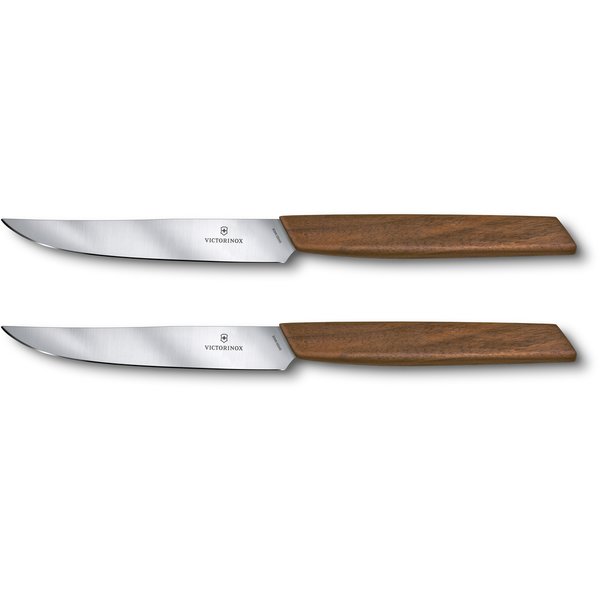 Swiss Modern Köttknivar 12 cm 2 st Walnut Wood