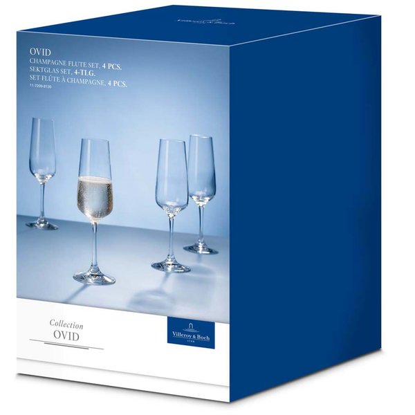 Ovid Champagneglas 4-pack