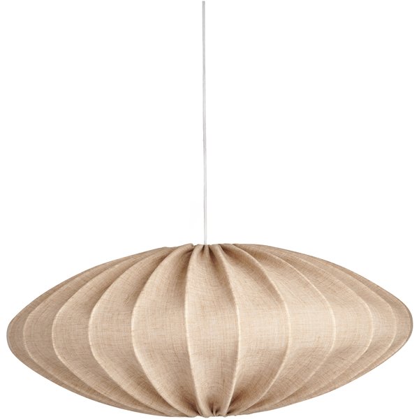 Ellipse taklampa, 65 cm, linne, sand