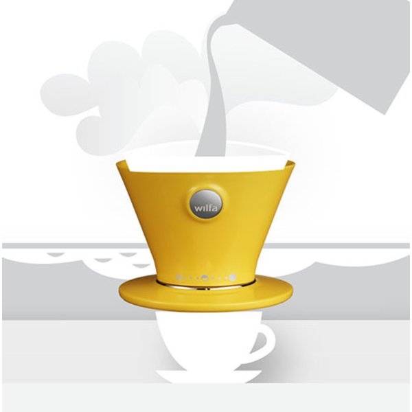 Pour Over Kaffefilter med Flow Stop Gul